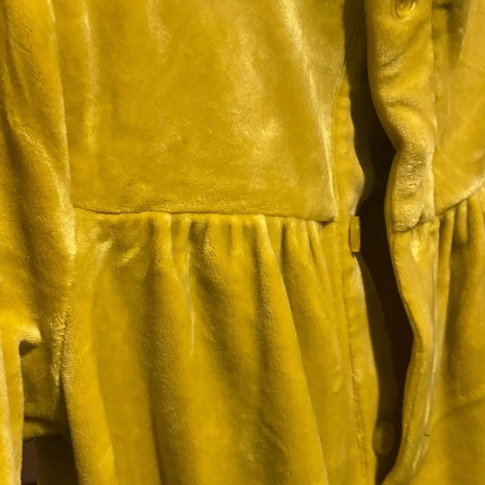 FUNDRAISER ITEM-Hanna Anderson Velvet dress girls size 5 chartruese - Picture 4 of 15